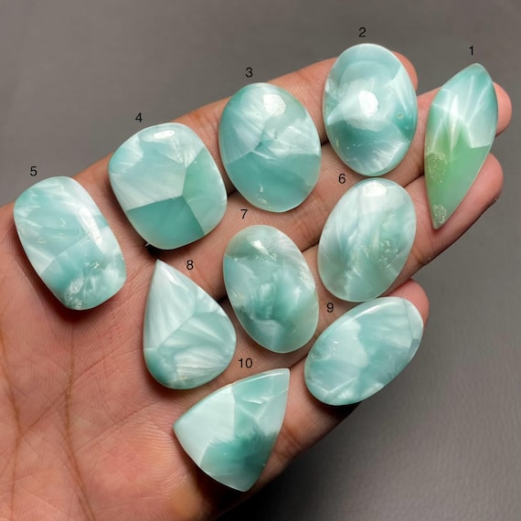 Hemimorphite A One Quality 100% Natural Hemimorphite Cabochon Loose Gemstone For Making Jewelry MI-121