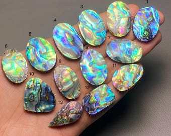 Coquille d'ormeau Une qualité unique, 100 % naturelle, coquille d'ormeau, cabochon de pierres précieuses, pierres précieuses en vrac pour la fabrication de bijoux Code MI-737