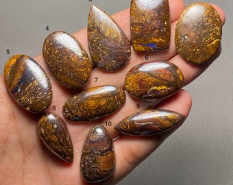 Australian Boulder Opal A One Quality 100% Natural Boulder Opal Cabochon Loose Gemstone For Making Jewelry Code MI-999