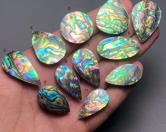 Coquille d'ormeau Une qualité unique, 100 % naturelle, coquille d'ormeau, cabochon de pierres précieuses, pierres précieuses en vrac pour la fabrication de bijoux Code MI-565