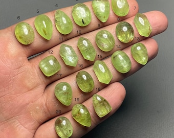 Parrot Green Kyanite A One Quality 100% Natural Kyanite Cabochon Loose Gemstone For Making Jewelry Code MI-802