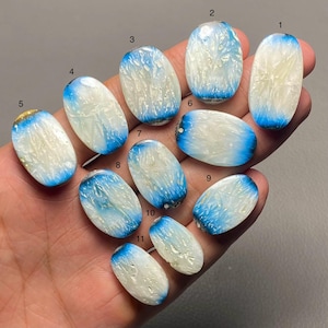 Blue ice Glacierite A One Quality Blue ice Glacierite Cabochon Loose Gemstone For Making Jewelry Code MI-498