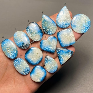 Blue ice Glacierite A One Quality Blue ice Glacierite Cabochon Loose Gemstone For Making Jewelry Code MI-577
