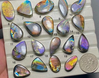 Multi Spectrolite Labradorite A One Quality 100% Natural Spectrolite Cabochon Loose Gemstone For Making Jewelry MI-103