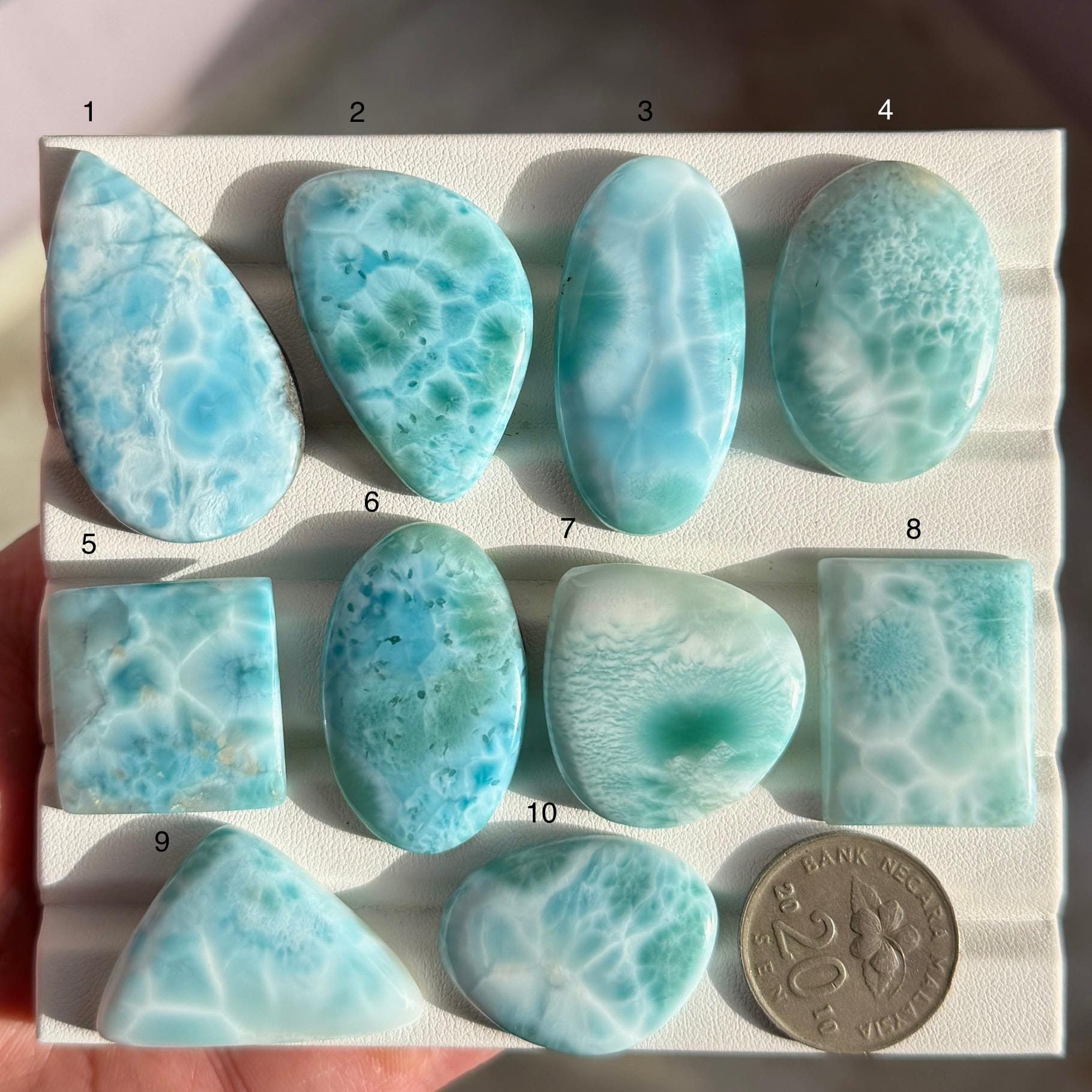 Larimar A One Quality 100% Natural Larimar Cabochon Loose Gemstone
