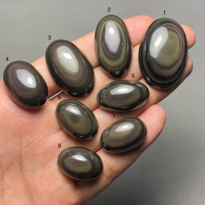 Rainbow Obsidian A One Quality 100% Natural Rainbow Obsidian Cabochon Loose Gemstone For Making Jewelry Code MI-683