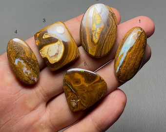 Australian Boulder Opal A One Quality 100% Natural Boulder Opal Cabochon Loose Gemstone For Making Jewelry Code MI-866