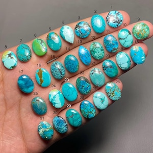 Tibetan Turquoise A One Quality 100% Natural Tibetan Turquoise Cabochon Loose Gemstone For Making Jewelry MI-124