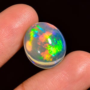 Ethiopian Opal Top Grade Quality 100% Natural Welo Fire Ethiopian Opal Cabochon Gemstone For Making Jewelry 8.5 Ct. 15X13X8 mm AQ-838