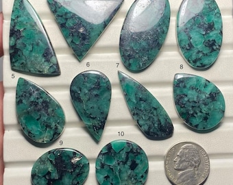 Emerald A One Quality 100% Natural Emerald Cabochon Loose Gemstone For Making Jewelry MI-140