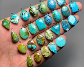 Tibetan Turquoise A One Quality 100% Natural Tibetan Turquoise Cabochon Loose Gemstone For Making Jewelry MI-189