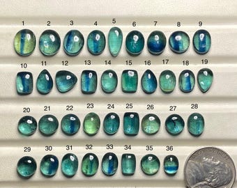 Rare Bi - Color Green Kyanite A One Quality 100% Natural Kyanite Cabochon Loose Gemstone For Making Jewelry Code MI-937