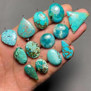 Tibetan Turquoise A One Quality 100% Natural Tibetan Turquoise Cabochon Loose Gemstone For Making Jewelry MI-159