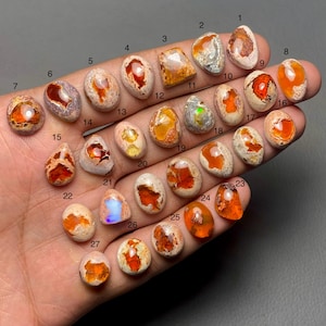 Cabochon Opale Di Fuoco Messicano Per La Produzione Di - Italia - Foto 6