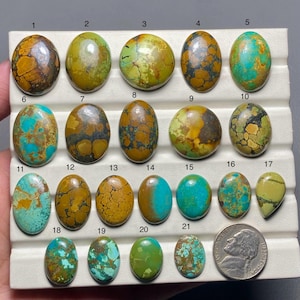 Tibetan Turquoise A One Quality 100% Natural Tibetan Turquoise Cabochon Loose Gemstone For Making Jewelry Code MI-503