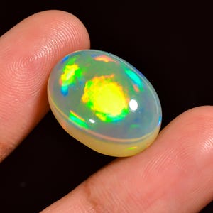Ethiopian Opal Top Grade Quality 100% Natural Welo Fire Ethiopian Opal Cabochon Gemstone For Making Jewelry 13.5 Ct. 19X15X9 mm AQ-812