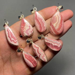 Rhodochrosite 925 Sterling Silver Pendant 100% Natural Rhodochrosite Gemstone For Making Pendant Jewelry Code AS-2