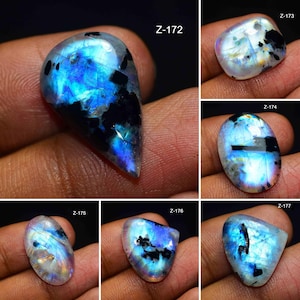 Rainbow Moonstone A One Quality 100% Natural Rainbow Moonstone Cabochon Loose Gemstone For Making Jewelry