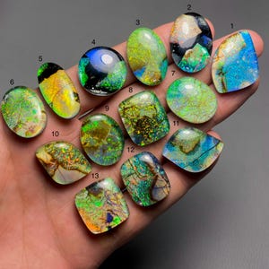 Opale monarca e doppietto di cristallo cabochon, pietra preziosa sfusa per la creazione di gioielli MI-222