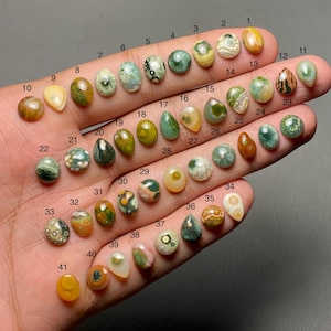 Orbicular Ocean Jasper A One Quality 100% Natural Ocean Jasper Cabochon Loose Gemstone For Making Jewelry Code MI-1415