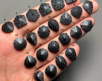 Black Spinel Precision Cut A One Quality 100% Natural Black Spinel Loose Gemstone For Making Jewelry MI-264