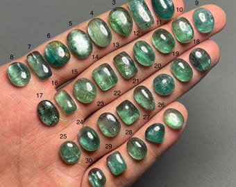 Green Kyanite A One Quality 100% Natural Kyanite Cabochon Loose Gemstone For Making Jewelry Code MI-360
