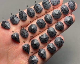 Black Spinel Precision Cut A One Quality 100% Natural Black Spinel Loose Gemstone For Making Jewelry MI-263
