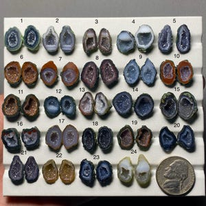 Geode Druzy Pair A One Quality Natural Geode Druzy Loose Gemstone For (Making Earring) Code MI-2130
