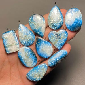 Blue ice Glacierite A One Quality Blue ice Glacierite Cabochon Loose Gemstone For Making Jewelry Code MI-576
