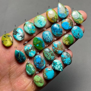 Tibetan Turquoise A One Quality 100% Natural Tibetan Turquoise Cabochon Loose Gemstone For Making Jewelry MI-163