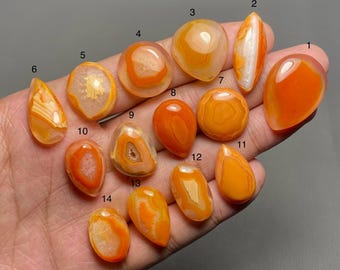 Lake Superior Agate A One Quality 100% Natural Lake Superior Agate Cabochon Loose Gemstone For Making Jewelry Code MI-4