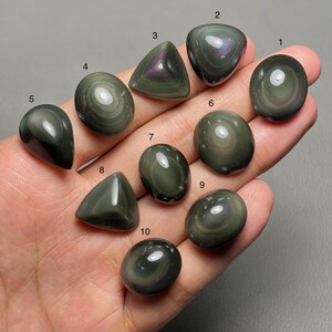Rainbow Obsidian A One Quality 100% Natural Rainbow Obsidian Cabochon Loose Gemstone For Making Jewelry Code MI-486