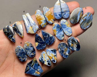 Pietersite Pair A One Quality 100% Natural Pietersite Cabochon Loose Gemstone For Making Earring Code MI-1264