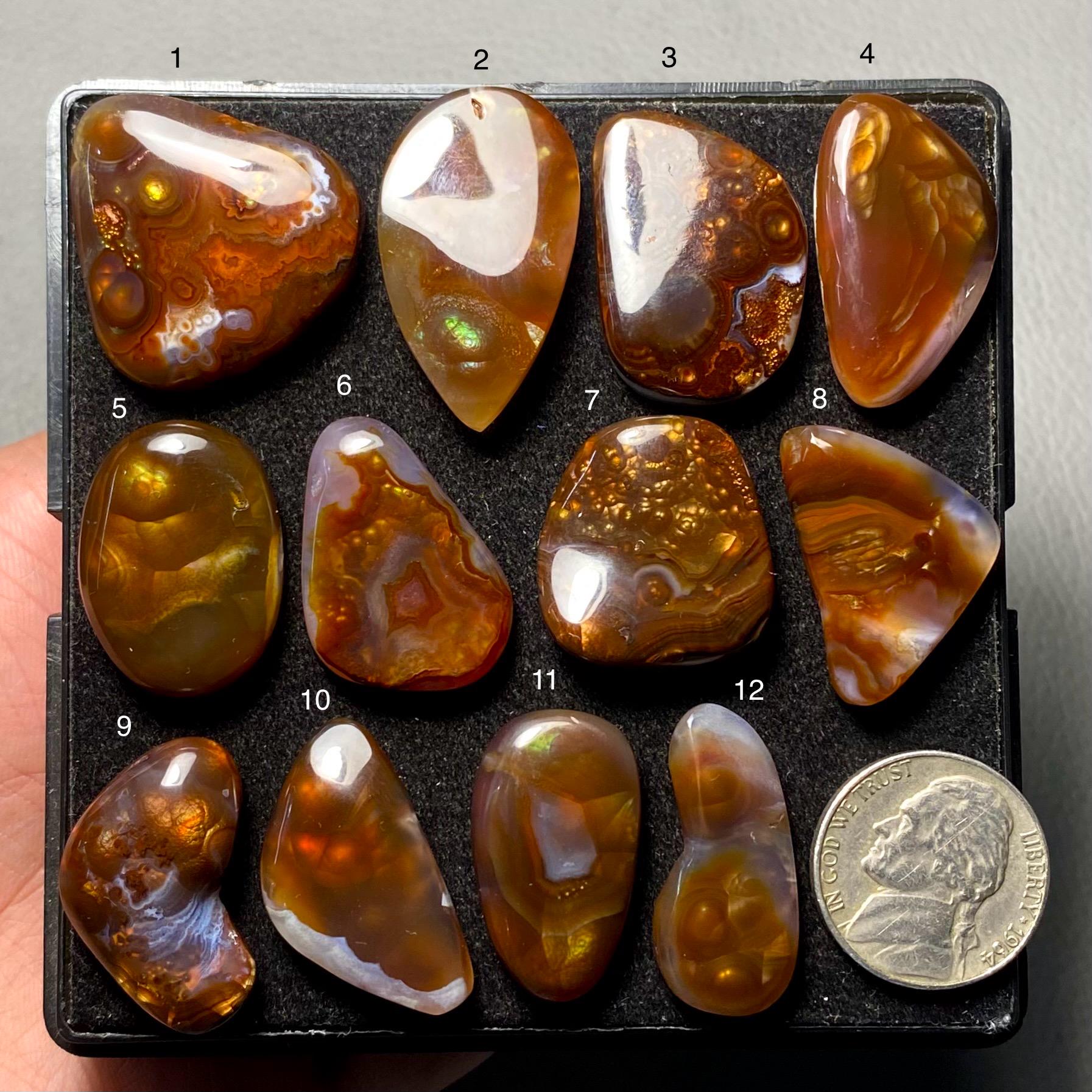 Mexican Fire Agate A One Quality 100% Natural Mexican Fire Agate