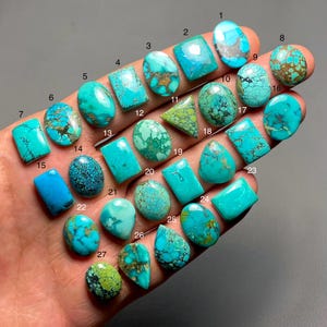 Tibetan Turquoise A One Quality 100% Natural Tibetan Turquoise Cabochon Loose Gemstone For Making Jewelry MI-188