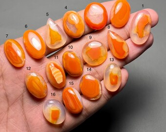 Lake Superior Agate A One Quality 100% Natural Lake Superior Agate Cabochon Loose Gemstone For Making Jewelry Code MI-1468