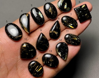 Nuummite A One Quality 100% Natural Nuummite Cabochon Loose Gemstone For Making Jewelry Code MI-1979