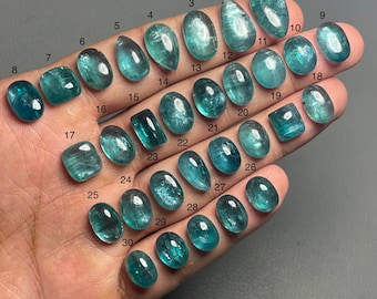Aqua Kyanite A One Quality 100% Natural Kyanite Cabochon Loose Gemstone For Making Jewelry Code MI-931