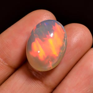 Ethiopian Opal Top Grade Quality 100% Natural Welo Fire Ethiopian Opal Cabochon Gemstone For Making Jewelry 12.5 Ct. 18X13X10 mm AQ-843