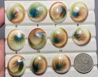 Australian Shiva Eye Shell A One Quality 100% Natural Shiva Eye Shell Cabochon Loose Gemstone For Making Jewelry Code MI-60