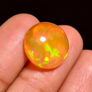 Ethiopian Opal Top Grade Quality 100% Natural Welo Fire Ethiopian Opal Cabochon Gemstone For Making Jewelry 7.5 Ct. 14X14X6 mm AQ-837
