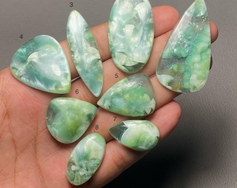Hemimorphite A One Quality Hemimorphite Cabochon Loose Gemstone For Making Jewelry Code MI-1214