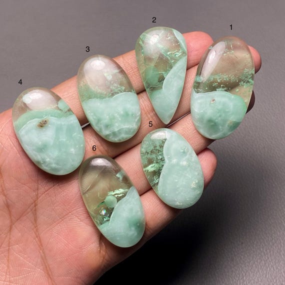 Hemimorphite A One Quality Hemimorphite Cabochon Loose Gemstone For Making Jewelry Code MI-1127