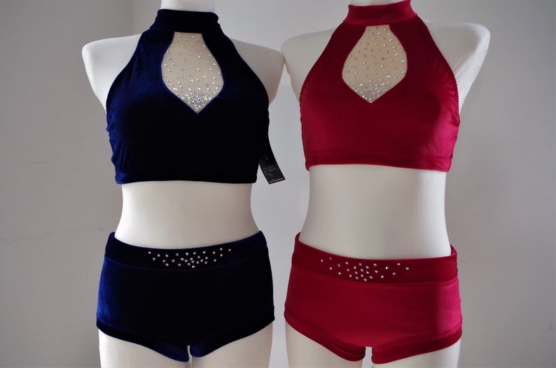 all sizes by Dreamwing\u00ae Pole Dance Set *Berenice I* neckholder with sparkling rhinestones,3 colours