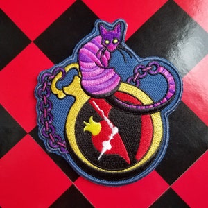 Disney's Alice In Wonderland Inspired Applique Patch - Cheshire Cat - Large 4 inch Appliques Patch