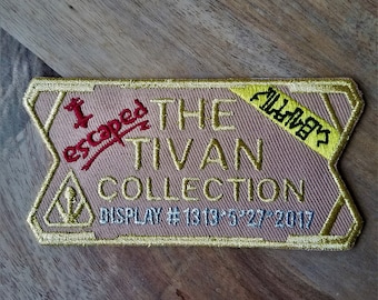 I Escaped! Metallic Thread  4 inch Applique
