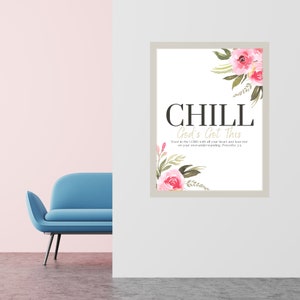 Chill, God&#39;s Got This, Proverbs 3:5, Christian Wall Decor, Digital Design, Printable Art, Christian Printable, Bible Art, Inspirational Art