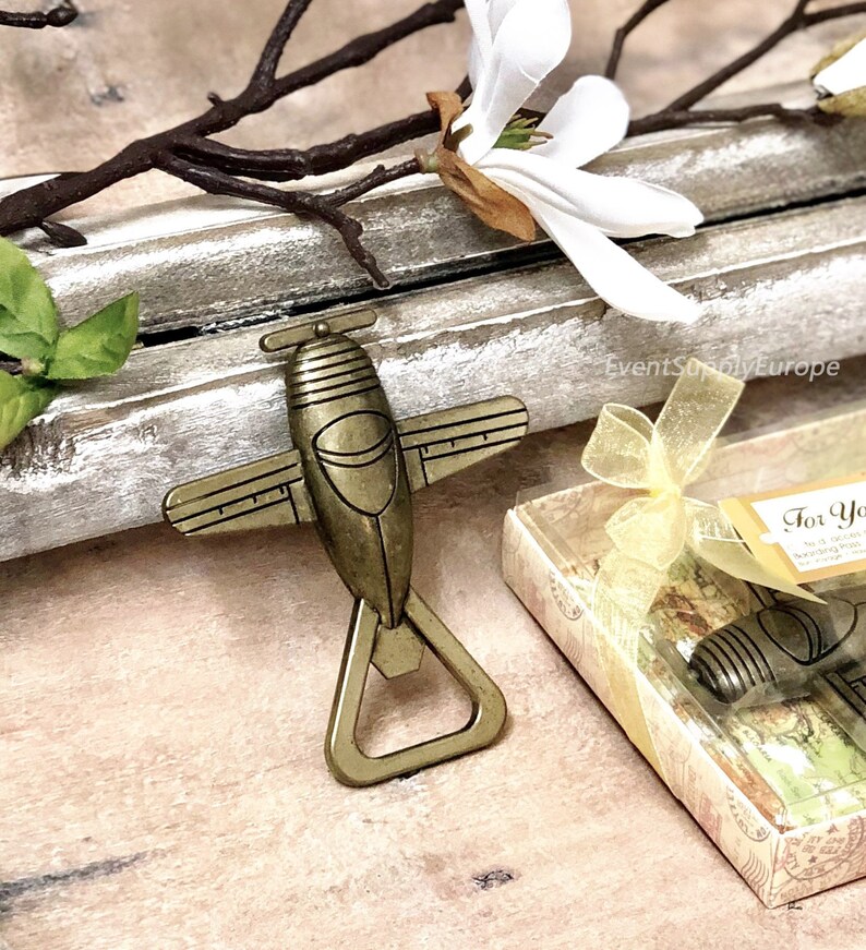 New Airplane Bottle Opener Favor High Quality Destination Etsy