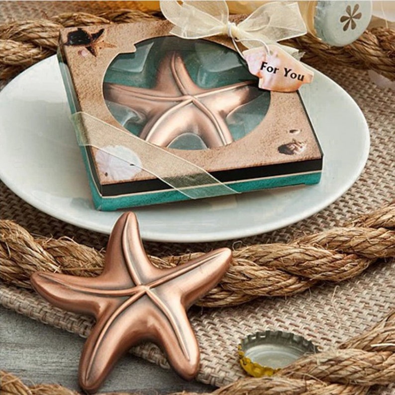 Beach Favors Starfish Bottle Opener Beach Themed Favors Etsy