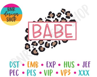 Babe Embroidery Design, 2 Sizes, Feminist Embroidery, Embroidery Design, Embroidery Pattern, Embroidery File